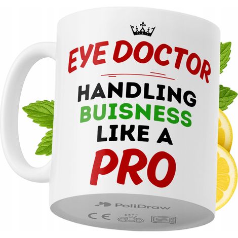 Mug humoristique pour ophtalmologue, avec un texte amusant et un design graphique original. Idéal pour les anniversaires, les fêtes et les occasions spéciales. Mug premium pour la maison, le bureau et