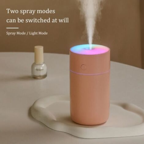 (ROSE)Humidificateur Modèle 230ML - Rose - Rechargeable - 8 heures d'hydratation (1/4)