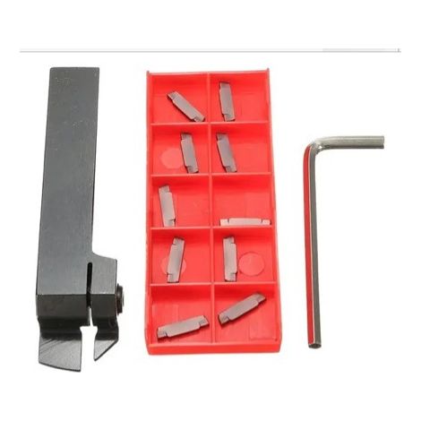 MGEHR1616-2 CNC tool holder 16×100mm with wrench + 10 inserts (1/2)
