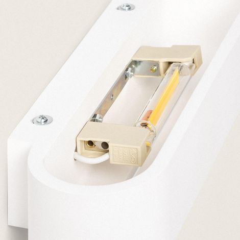 Aplique de Pared Yeso Iluminación Doble Cara Lonjong Blanco