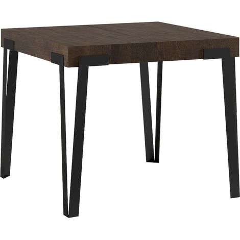 Tavolo allungabile 90x90/246 cm Rio Noce telaio Antracite (1/4)