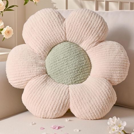Coussin Fleur Crème Vert, Coussins Canape Decoratif, Aesthetic Marguerite Coussin de Sol Decoration, Petit Coussins Decoratifs Lit Enfant, 40cm (1/5)
