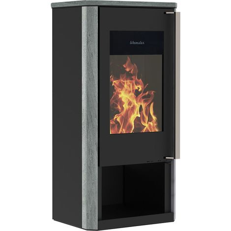 Kaminofen Typ11320-Turon schwarz Naturstein 8kW