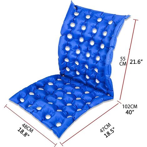 Coussin gonflable anti-escarres, respirant, pour chaise, doux et confortable, tapis pour fauteuil roulant (1/5)