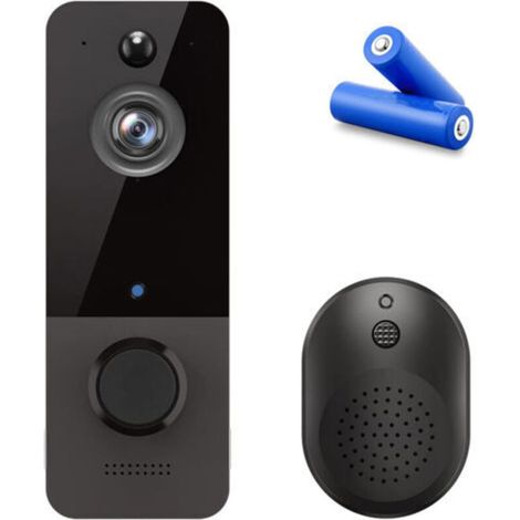 Système d'interphone vidéo sans fil, caméra de sécurité intérieure et extérieure avec sonnette, audio bidirectionnel, détection de personnes par IA, vision nocturne, notifications instantanées, survei