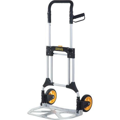 Perel – Diable aluminium repliable télescopique – Capacité 200 kg – Poignée télescopique – Roues rabattables silencieuses – Bavette 59 x 40 cm (1/10)
