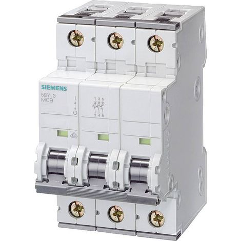 Siemens Interruttore automatico 400V 10kA, 3 poli, C, 32A, T=70mm, 5SY43327 (1/2)