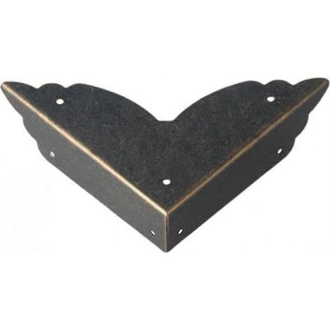 Lot de 12 protections d'angle pour meubles, coins métalliques, sécurité bébé, protection des bords de table et de boîtes, pour enfants (noir), taille unique (1/4)