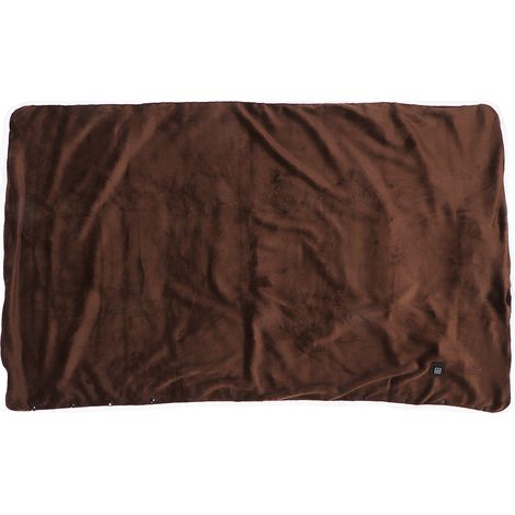 Chauffe-plaid USB réglable 3 niveaux, cape chauffante douce et respirante pour genoux et taille, marron, couverture électrique portable. (1/5)
