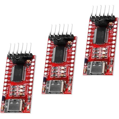 Adaptateurs Série USB-C vers TTL pour FT232RL 3 Pièces Module Convertisseur USB vers TTL Série avec Puce FT232RL Supporte 3.3V/5V Interface Type-C Compatible avec Arduino et Raspberry Pi (1/5)