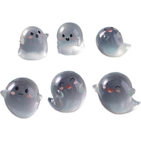 Ensemble d'une seule pièce de mini figurines de fantômes et de démons lumineuses, décorations de fête d'Halloween, cadeaux pour la maison, Halloween D fdq (1/5)