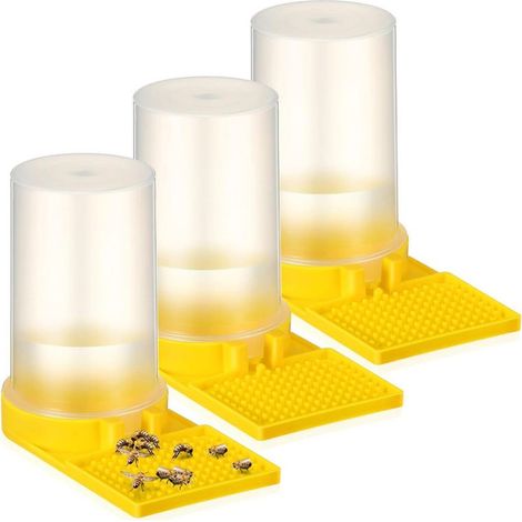 Lot de 3 abreuvoirs pour abeilles - Mangeoire pour ruche - Abreuvoir pour abeilles - Équipement d'apiculture - 15,2 x 8,4 x 13 cm (1/5)
