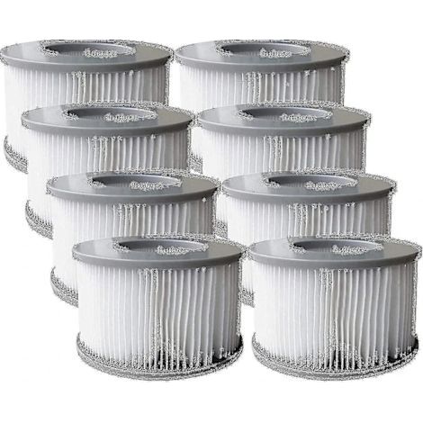 Lot de 8 cartouches filtrantes de rechange pour piscine gonflable Mspa, jacuzzi Ruikalucky[CO]-AquaForge
