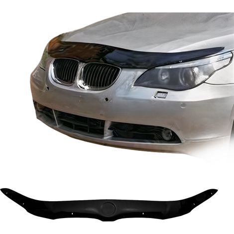 Deflecteurs d'air capot de voiture Protection pour BMW Série 5 E60 E61 Berline Break 2003-2010 Acrylique foncé Noir