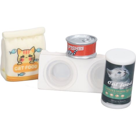 Ensemble pour animaux de compagnie et accessoires pour animaux de compagnie pour maison de poupée à l'échelle 1:12 : gamelle pour chat (B) (1/5)