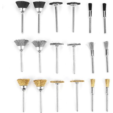 Ortviai Kit de 18 pièces pour meuleuse et perceuse : brosse métallique, disques de polissage et meulage (1/5)