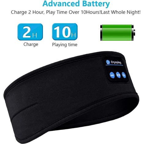 Bandeau Bluetooth Cadeau Homme Femme - Cadeau Homme Original Bandeau Écouteur de Musique Masque de Nuit, Idee Cadeau Femme Bandeau Bluetooth Dormir Masque Yeux, Cadeau Noel Bandeau Masque de Sommeil (1/5)