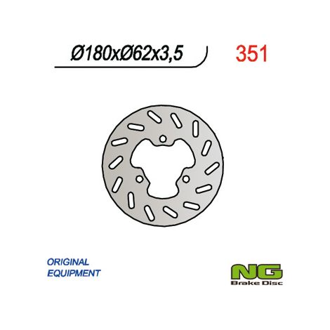 Disco de freno trasero Derbi Senda 50, Aprilia RX 50, Peugeot XP6 180 mm