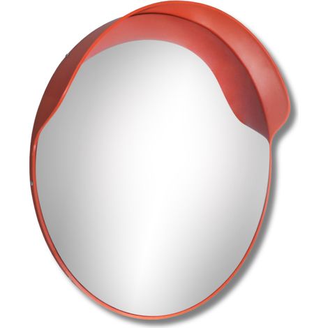 Specchio stradale infrangibile con visiera diametro 60 cm alta resistenza UV metacrilato specchiato attacco palo 60 mm (1/2)