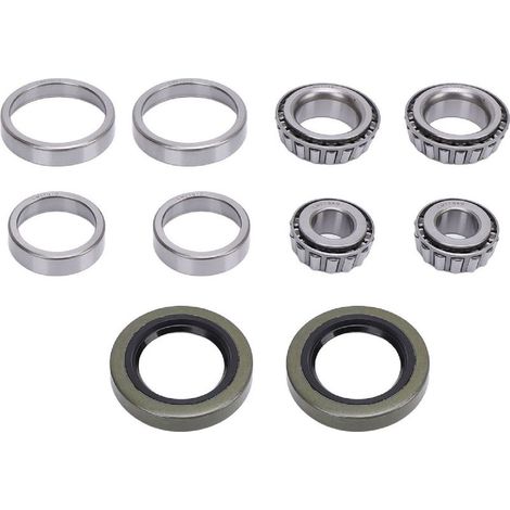 Acouto Kit de Roulement de Moyeu de Roue de Remorque Résistant à l'usure pour Essieux de 1-1/4 3/4 Moyeu de Roue de Remorque avec 2 Jeux de Roulements LM11949 LM11910, LM67048 LM67010. (1/5)