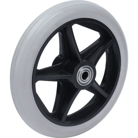 Roulettes de rechange pour fauteuil roulant/vélo de marche, 6 pouces, 5 trous, en polyuréthane massif, roulement métallique 608ZZ