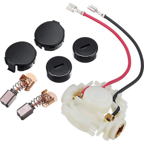 Kohlebürsten-Set mit Bürstenhalter, Kappen und Kappenabdeckungen für Makita CB430, BGA450, BGA452, BJS160 und BJS161 (1/5)