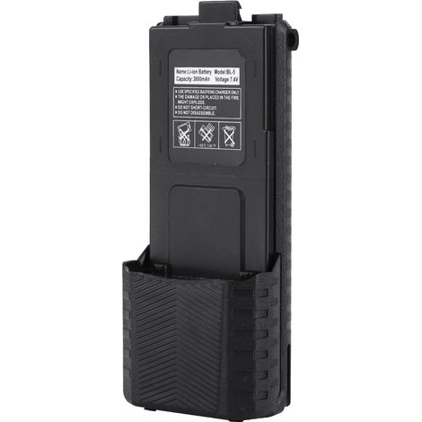 Batterie Li-ion 7,4 V 3800 mAh pour radio bidirectionnelle Baofeng UV 5R BL-5L série UV 5R (noire) (1/5)