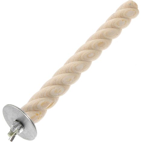 Perchoir en bois beige pour perroquet, compatible avec les cages, support pour oiseaux. (1/5)