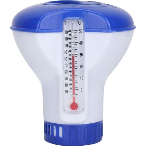 Distributeur de produits chimiques pour piscine avec thermomètre flottant (1/5)