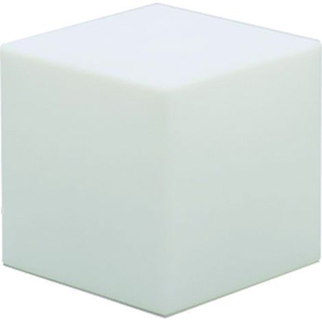 CUBY 45 cm Dekorativer Leuchtwürfel, sehr widerstandsfähig. Solarladung und RGB-LED-Licht. Hergestellt in Spanien.