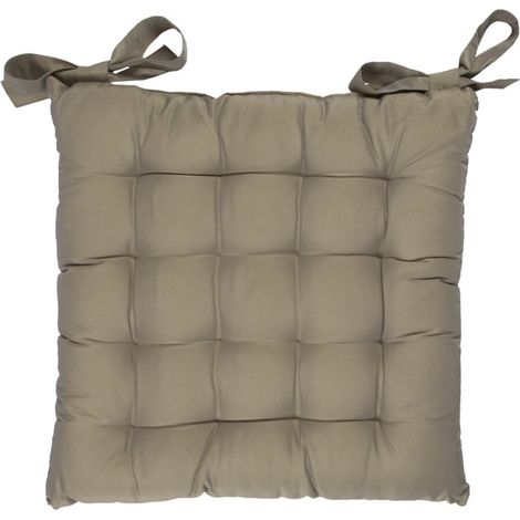 WILLIAM - Galette en taffetas taupe 38x38 (1/2)