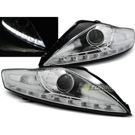 Paire de feux phares Ford Mondeo 07-10 Daylight led chrome-27361374 (1/2)