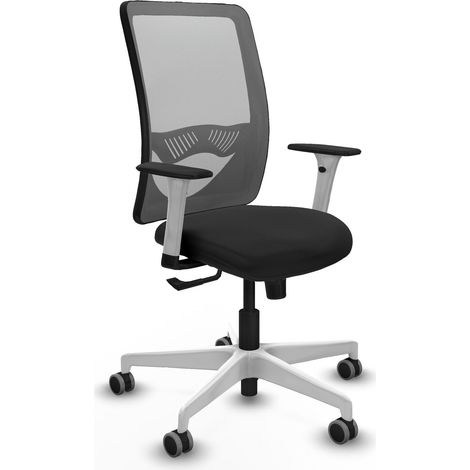 Sedia da ufficio piqueras y crespo Zulema bianco braccioli dorati (1/2)