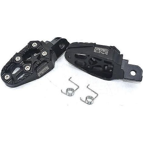 Motorrad-Fußrasten, Offroad-Motorrad, Motocross-Fußrasten, Pedale aus Aluminiumlegierung für Umbauten, cooler Stil, gute Qualität – Schwarz PPR