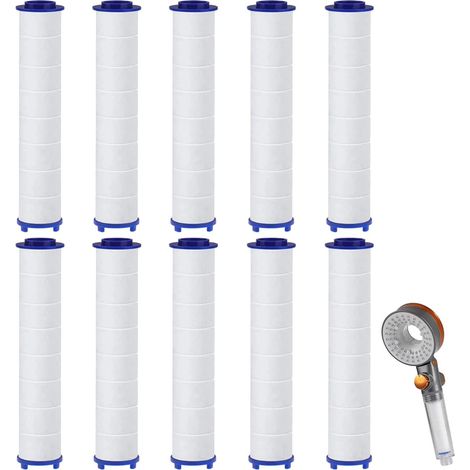 10 pièces 10.5 2.5cm Filtre Remplaçable, Filtre douche anti calcaire, Filtre douchette pour pommeau de douche de amovible, L'osmose Inverse (1/5)