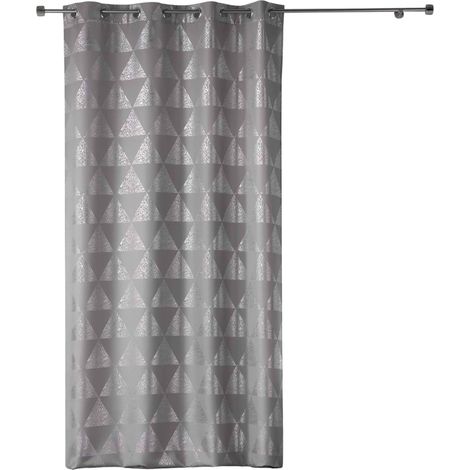 Rideau a oeillets 140 x 260 cm Frosty Gris