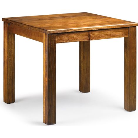 Table de repas carrée en bois massif de Mindy Orka 90cm (1/4)