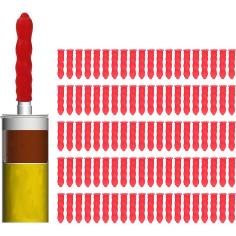 100 pièces Bouchons de Conservation pour Tubes de Mastic, Capsules de Scellement pour Silicone et Latex, Protège Embout de Seringue (1/5)
