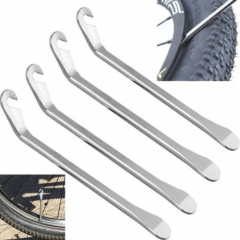 4 pcs Métal Levier Démonte-Pneu Pelle Tire Lever Pneu de vélo Outils Crochets Tyr vélos Métal Retrait Outil Leviers Puncture Repair Remplacement (1/5)