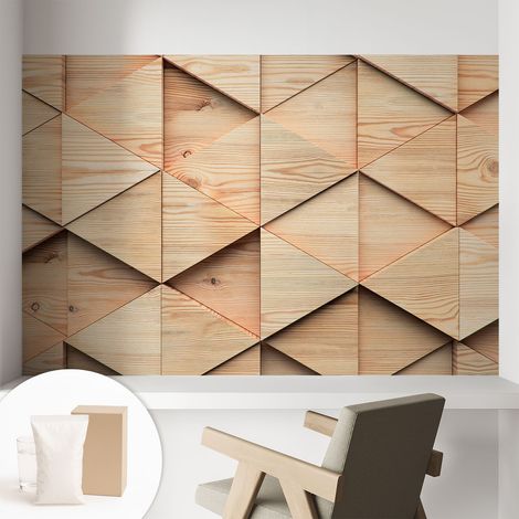 Papier peint avec colle pour décoration moderne de salon chambre à coucher cuisine et bureau Facile Mosaïque en bois 104x70 cm (1/5)