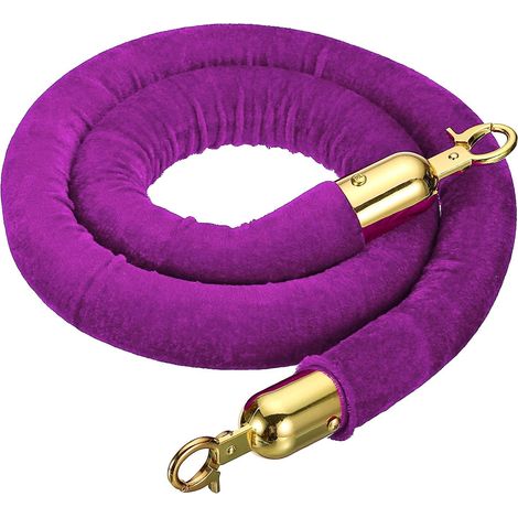 6.6 Ft/2 m Barriere De Controle Foule Violet Doré (1/5)