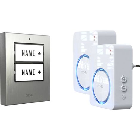 [GEBRAUCHT] B-Ware m-e modern-electronics Funkklingel Set Türklingel Bewegungsmelder beleuchtet