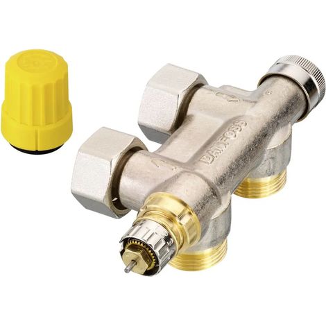 Danfoss Raccordo VHS-UN radiatore R 1/2, angolo, nichelato, 013G4741