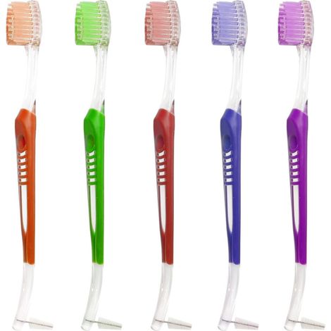 Orthodontic Toothbrush with Interproximal Head for Brace Cleaning, 5 Colors (1/5)