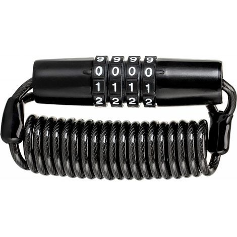 Câble Antivol max.150 cm Antivol Casque Antivol Cadenas à Combinaison avec Code à 4 Chiffres Antivol Vélo Ski Snowboard Modèle 2 (1/5)