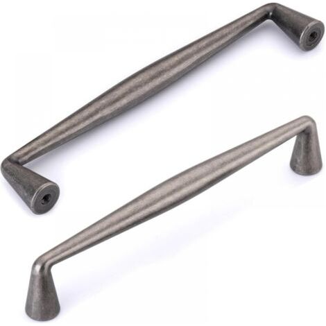 Poignées d'armoires de cuisine de 96 mm, lot de 6 poignées d'armoires de cuisine en argent antique, poignées de meubles vintage (1/5)