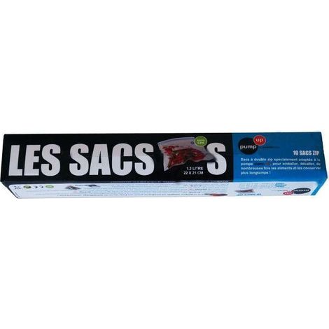 10 sacs double zip de conservation Pump'up
