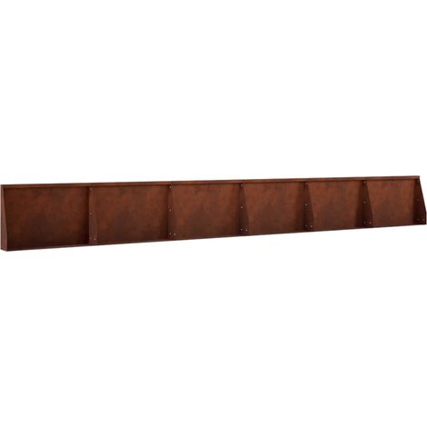 vidaXL Muro de Contención 6 uds. 60 x 12 x 40 cm Acero oxidado Oxidado (1/2)