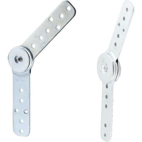 Ajusteur d'angle de canapé, 2pcs appuie-tête de canapé-lit Ajusteur d'angle réglable Charnière de meubles à cliquet Pliant Charnières de connexion pour accoudoir de canapé,24cm (1/4)