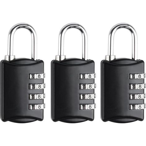 Cadenas à combinaison St, cadenas numérique à code résistant aux intempéries en métal, petit cadenas à 4 chiffres pour armoires, bagages et valises